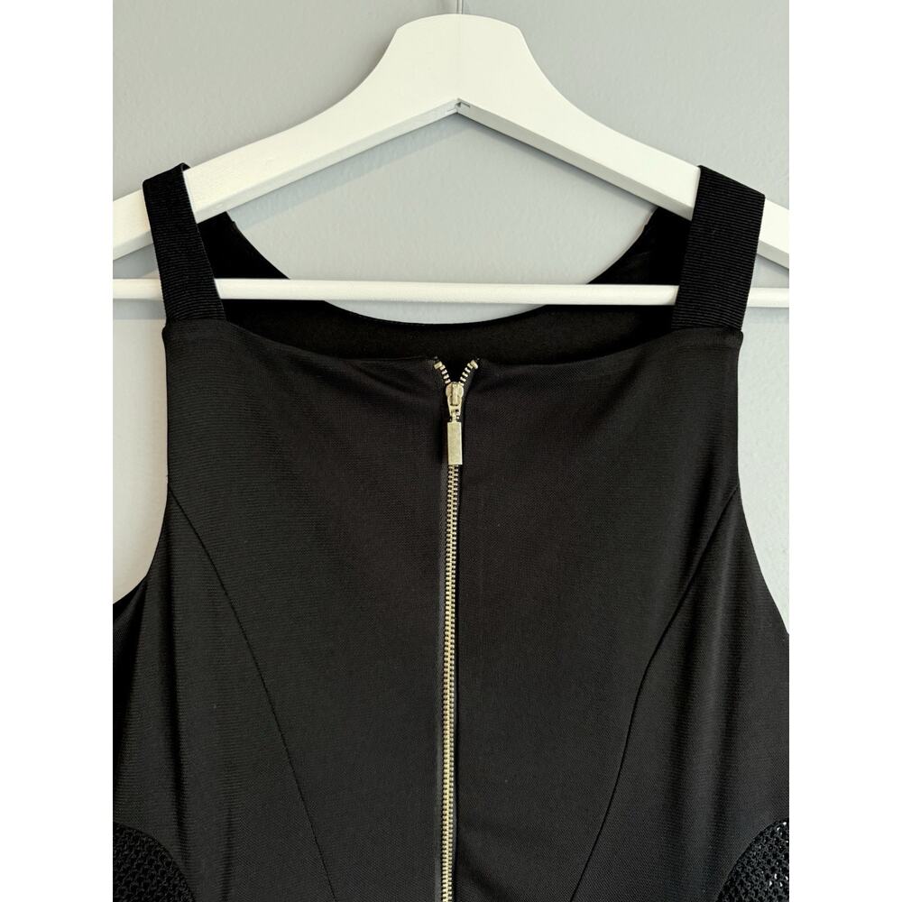 Ashley Beyond Black Midi Dress Size 4 Sleeveless Fit Flare Minimalist Workwear - Picture 7 of 8